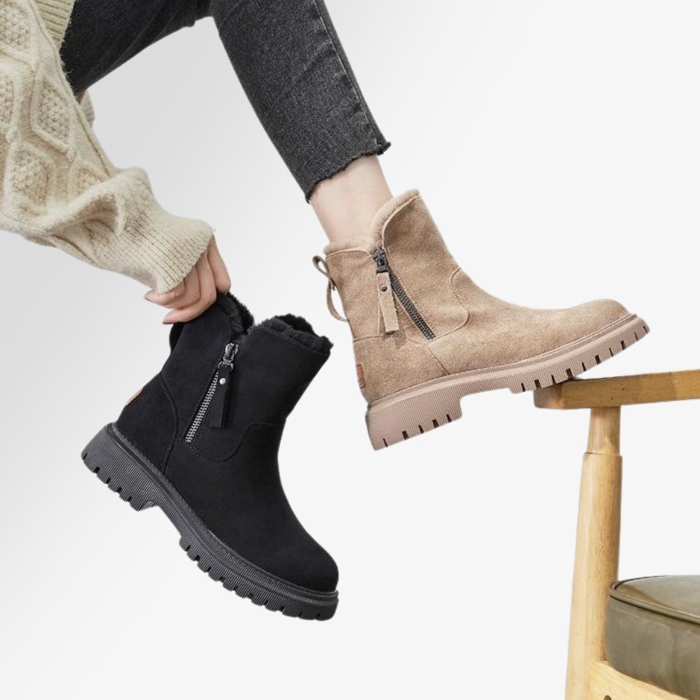 Waterproof women's snow boots, designed for ultimate warmth and comfort in cold weather.