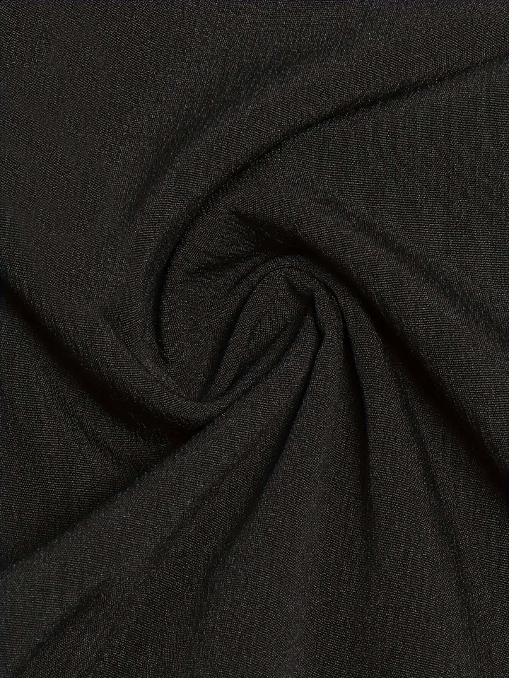 Comfortable polyester wide-leg drawstring trousers for women, featuring a relaxed fit and practical pockets.