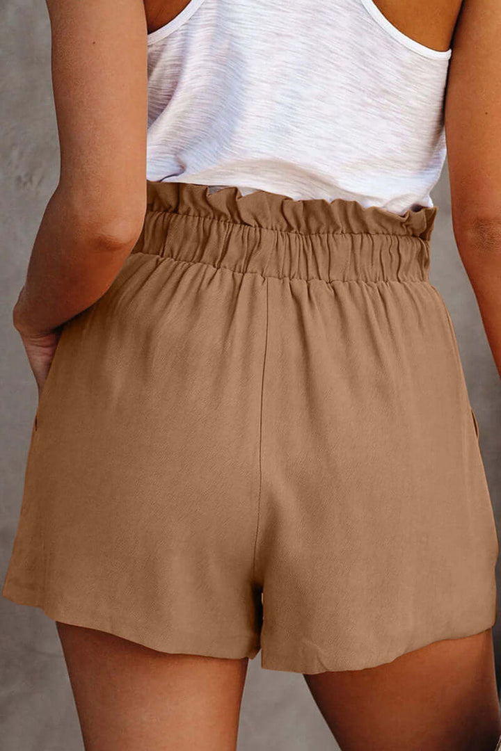Essential women's summer shorts, comfortable wide leg & elastic waist for effortless style.