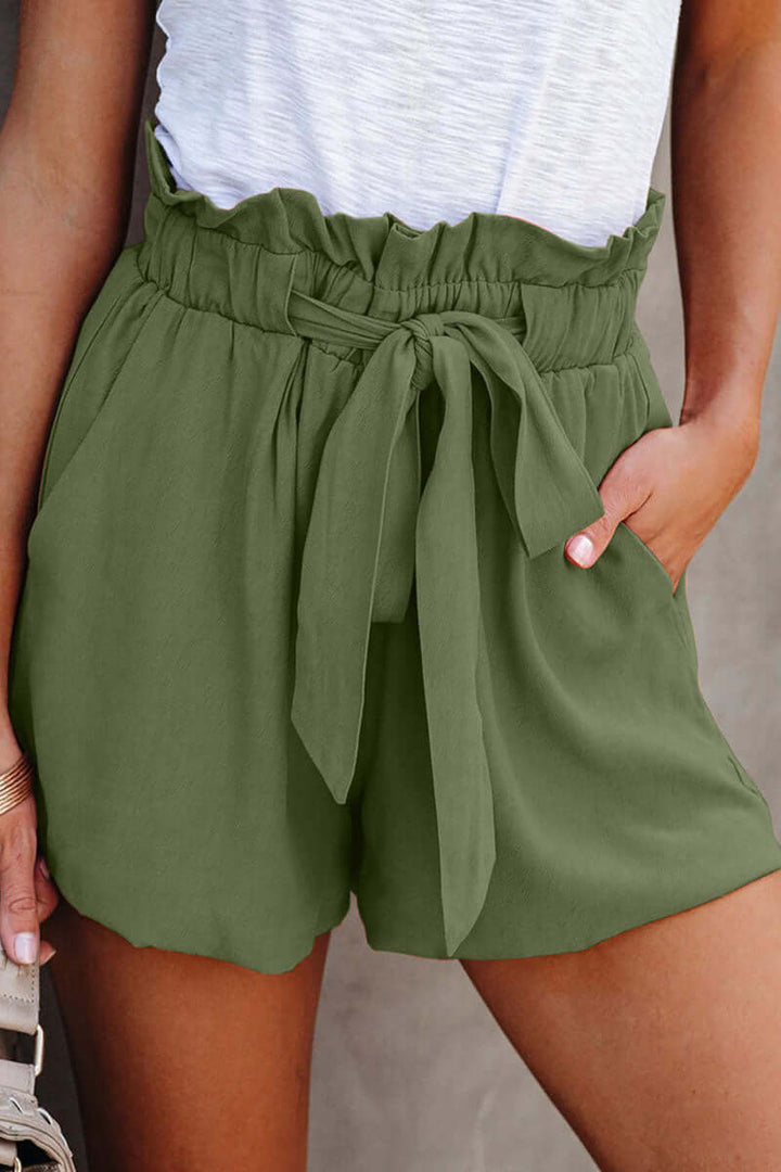 Summer-ready women's wide leg shorts, elastic waist for easy pull-on comfort.