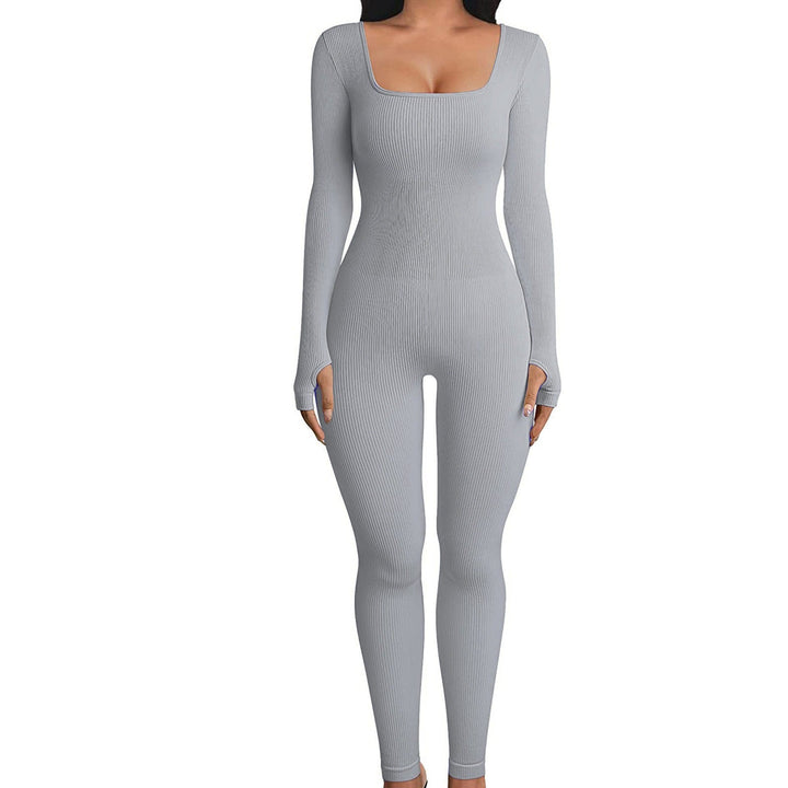 Comfortable women's yoga casual jumpsuit, a versatile bodycon design perfect for everyday wear and workouts.