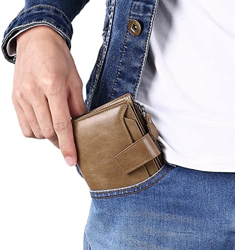 Secure women's compact leather wallet, RFID blocking technology for peace of mind.