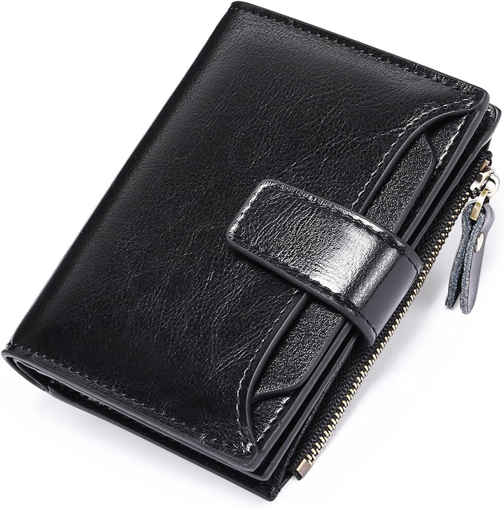 A secure choice: women's RFID blocking leather wallet. Keeps cards, cash, and coins neatly organized.