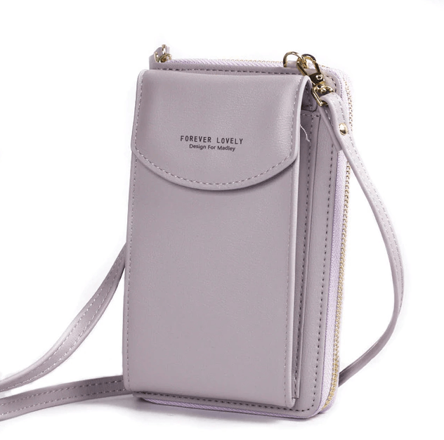 Casual women's compact PU leather crossbody bag, light & functional, with an adjustable strap.