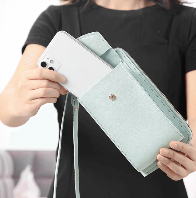 Versatile women's PU leather crossbody bag, small yet spacious, with a comfortable adjustable strap.