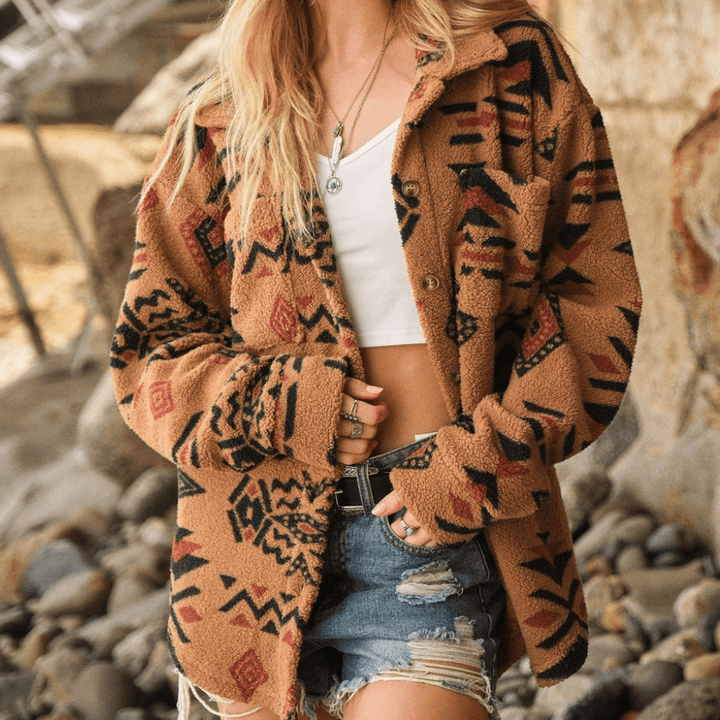 Stylish women's camel winter jacket with a cozy hood. Perfect warm outerwear for chilly days, offering essential protection.
