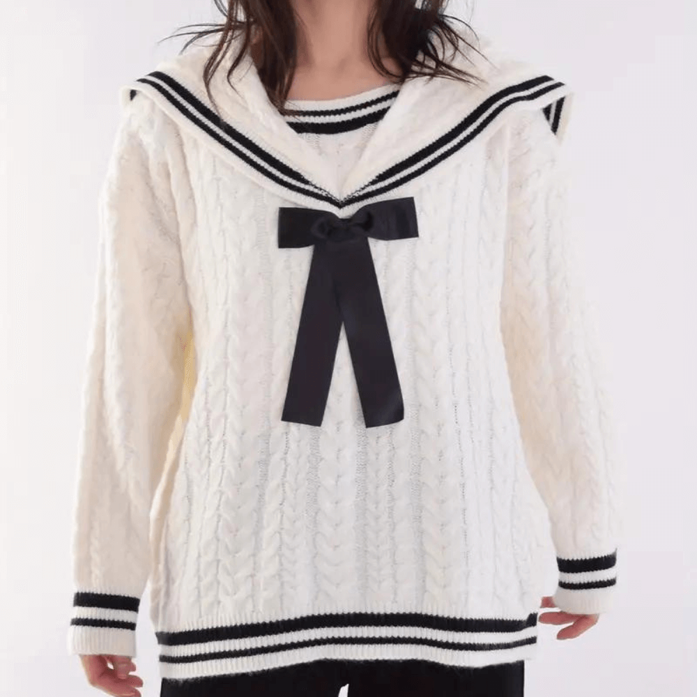Women's cozy knitted sweater in soft yarn, perfect for stylish warmth in winter.