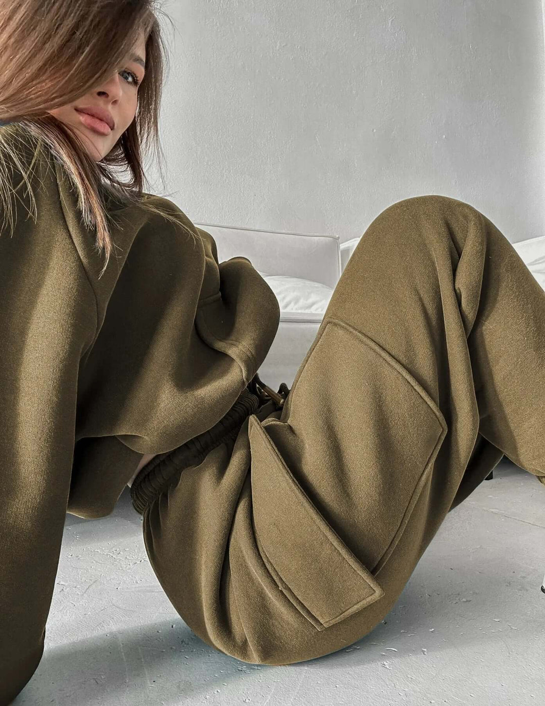 Enjoy ultimate comfort in this women's cozy relaxed fit hoodie and jogger set, perfect for home or casual use.