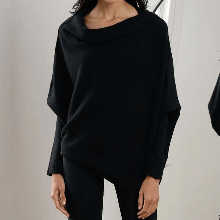Comfortable soft knit women's sweater with a cozy relaxed fit, essential for versatile winter & autumn fashion.