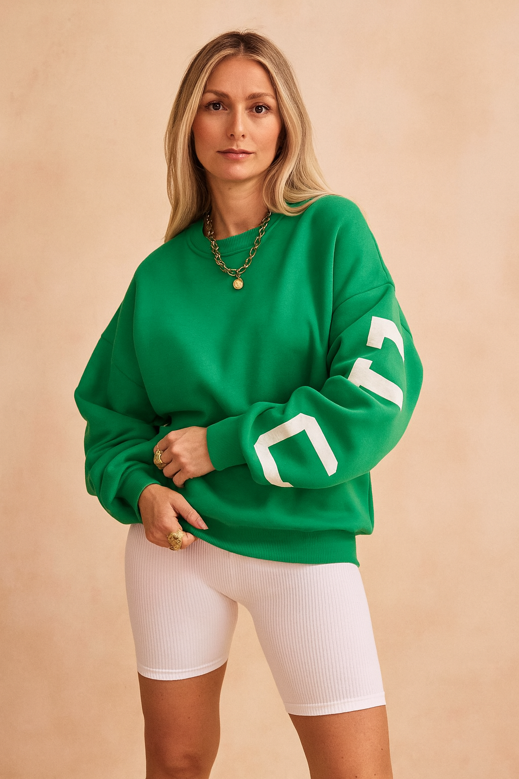 Women's cozy round neck sweater. Relaxed fit, long sleeve for effortless everyday comfort & fall style.