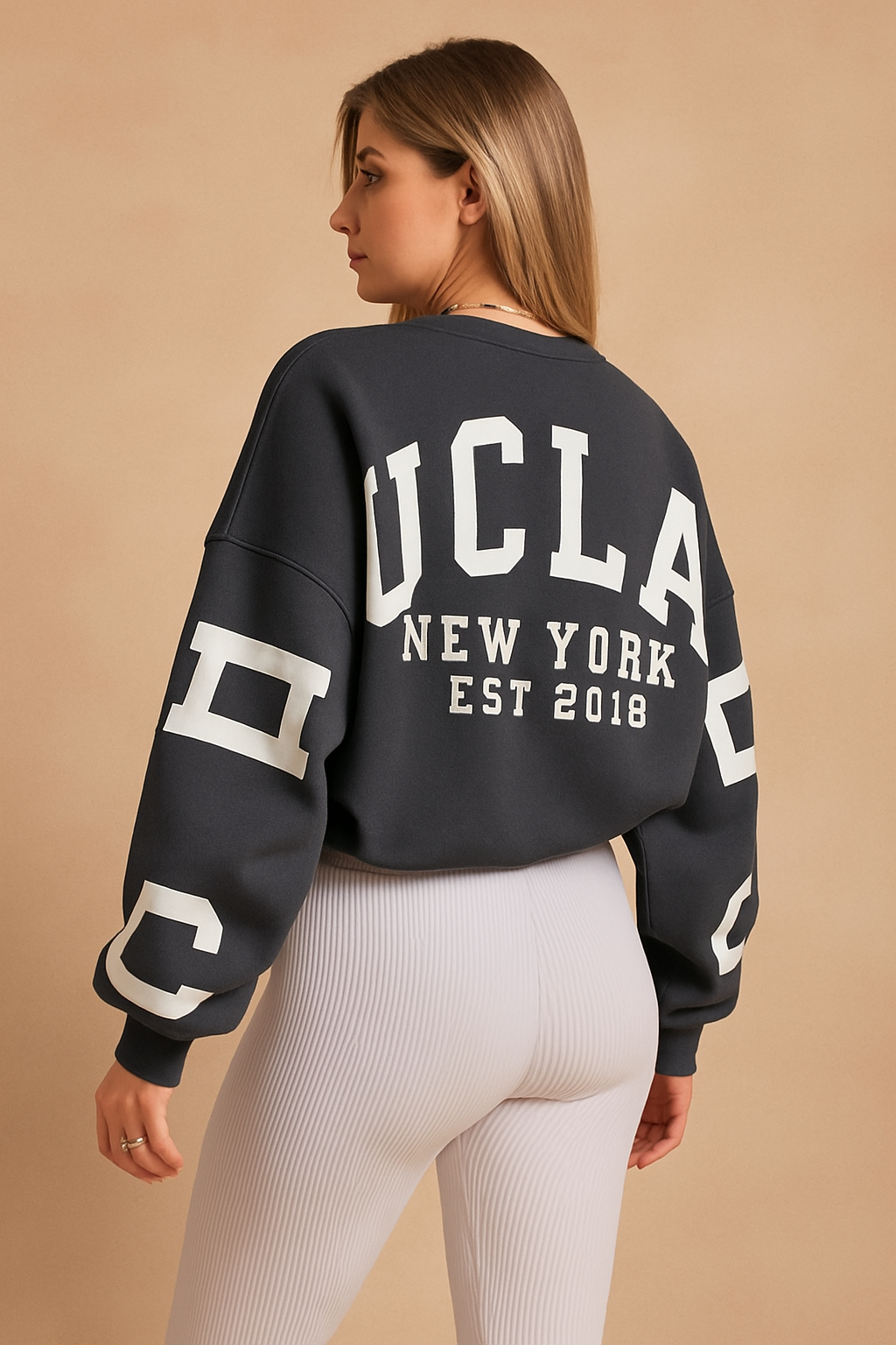 Comfortable women's casual sweater with a relaxed fit. Long-sleeve round neck top, perfect for everyday fall & winter style.