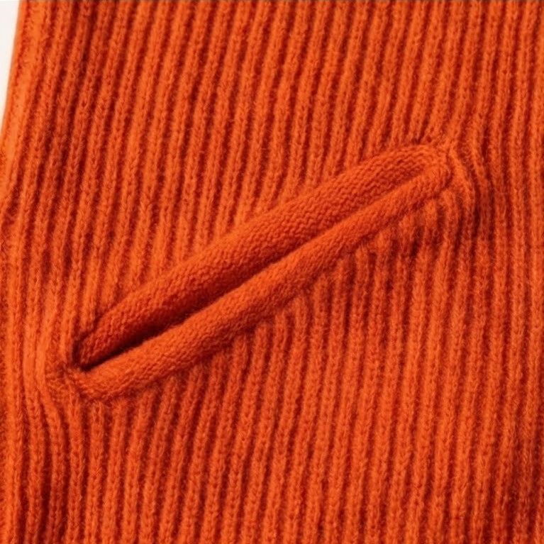 Chic fall fashion women's midi winter dress, cozy turtleneck and long sleeves for comfortable elegance.