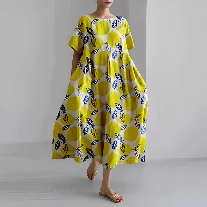 Plus size women's floral swing dress, a comfortable and flowy option for casual summer fashion.