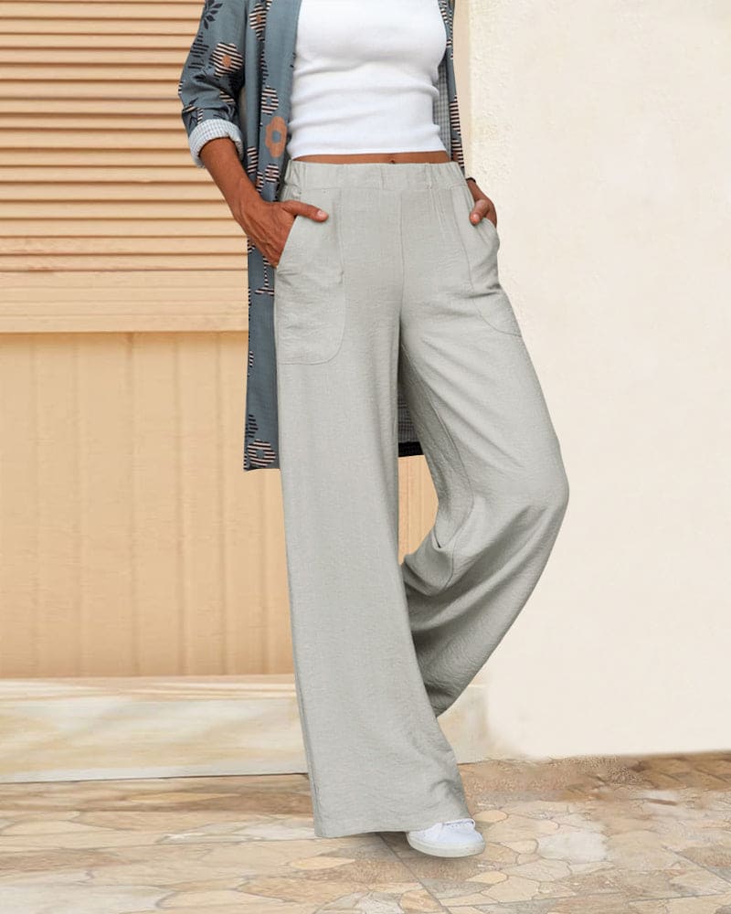 Versatile wide leg women's pants for fall wear, comfortable and chic for any casual or daily occasion.