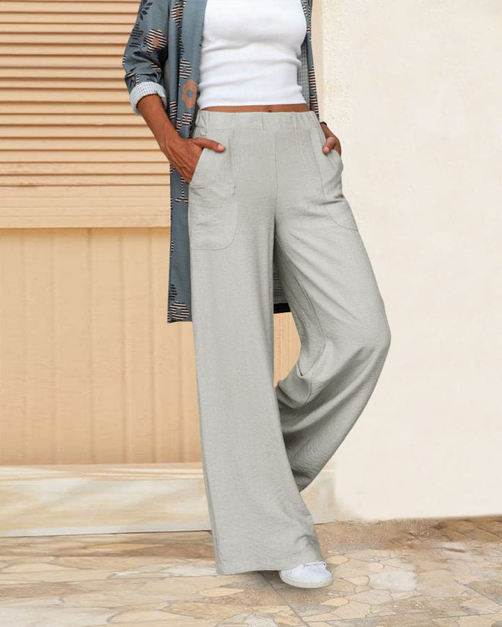 Versatile wide leg women's pants for fall wear, comfortable and chic for any casual or daily occasion.