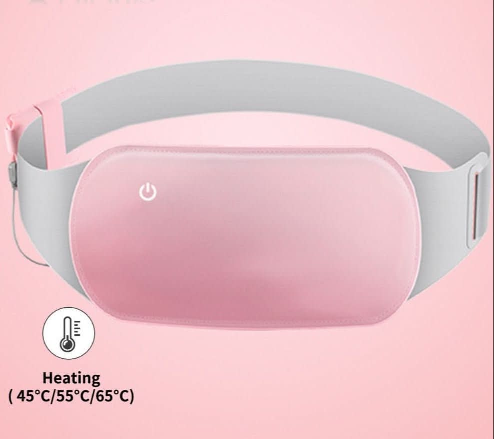Close-up of the electric heating belt, showing soft fabric for ultimate menstrual pain relief.