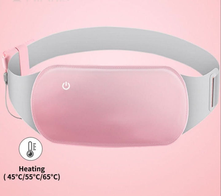 Close-up of the electric heating belt, showing soft fabric for ultimate menstrual pain relief.