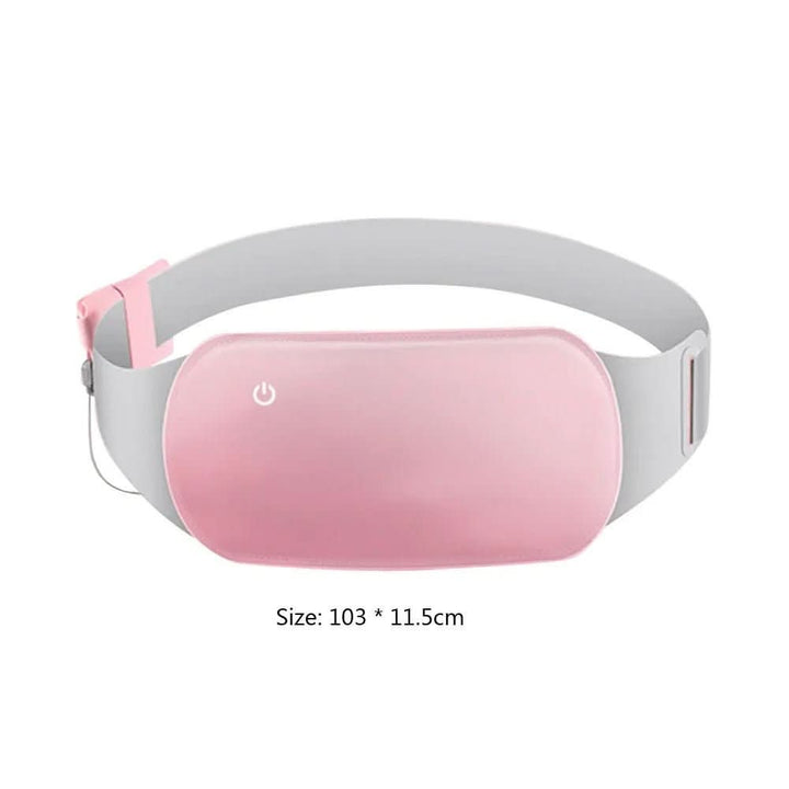 Women's comfort heating belt, a portable massager for quick and effective menstrual pain relief.