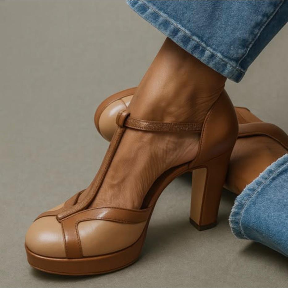 Women's elegant ChicStride comfort heels sandals. Stylish and versatile footwear for summer and spring fashion.