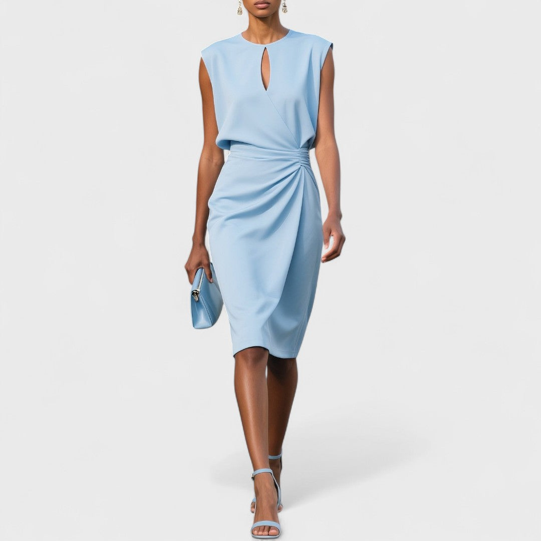 Women's elegant classy dress, flattering fit for sophisticated style. Perfect cocktail or party wear.