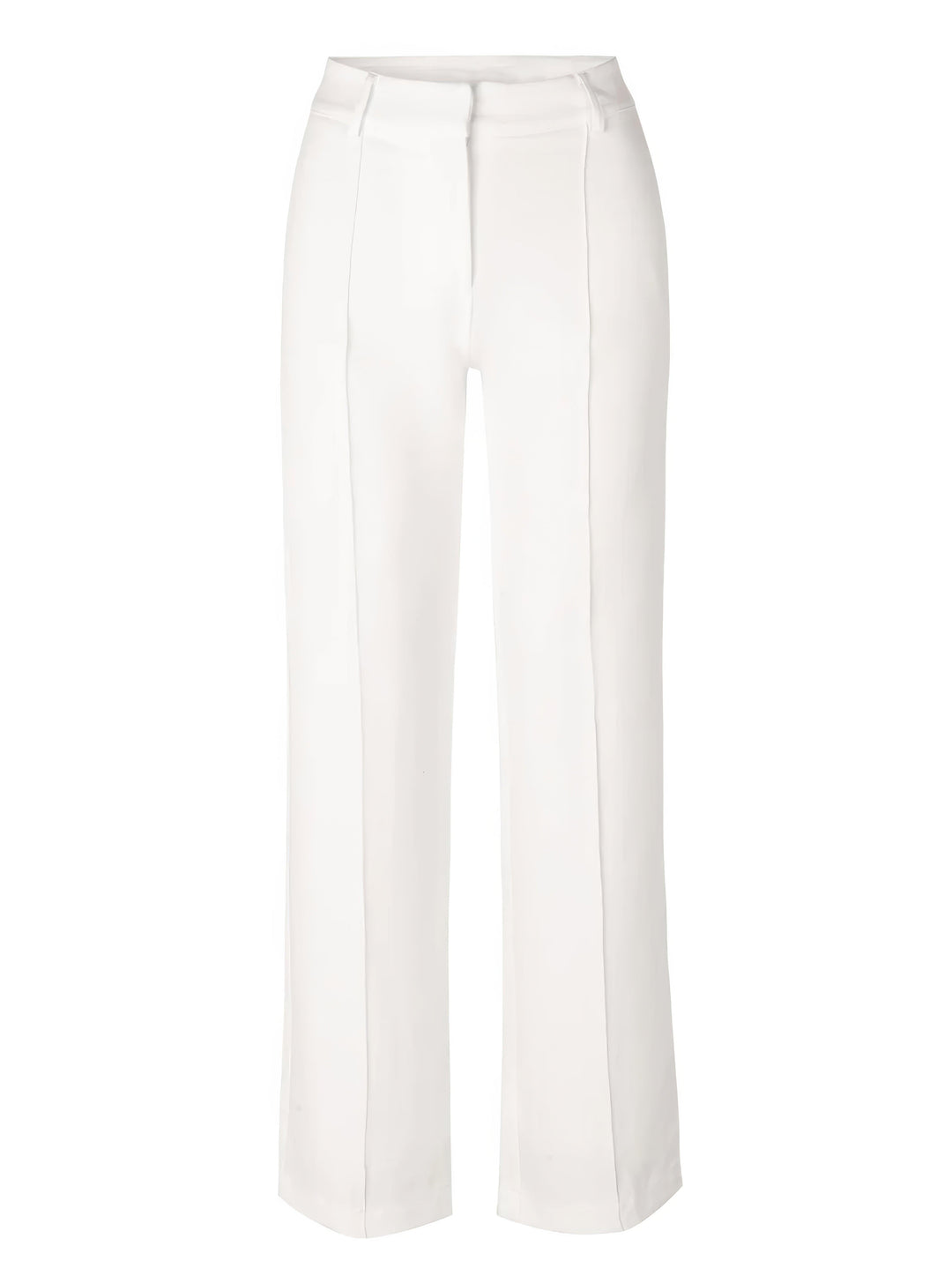 Polished women's high-waisted trousers, straight leg cut for versatile formal and casual styling.