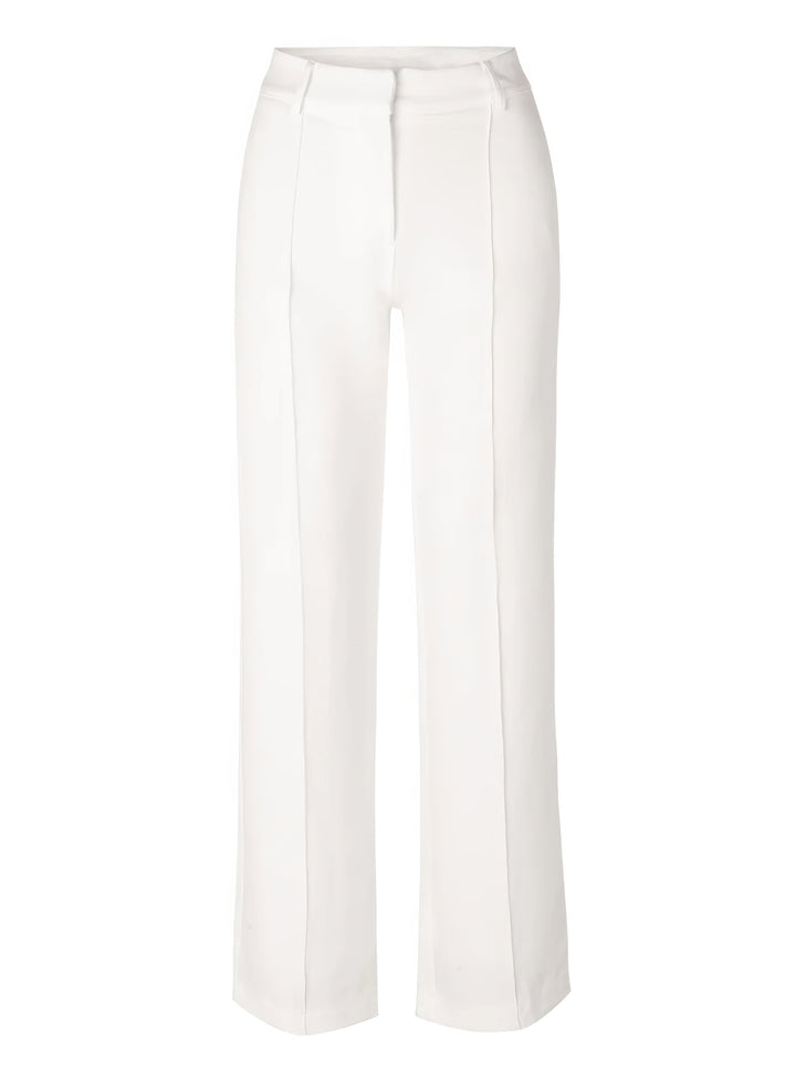 Polished women's high-waisted trousers, straight leg cut for versatile formal and casual styling.