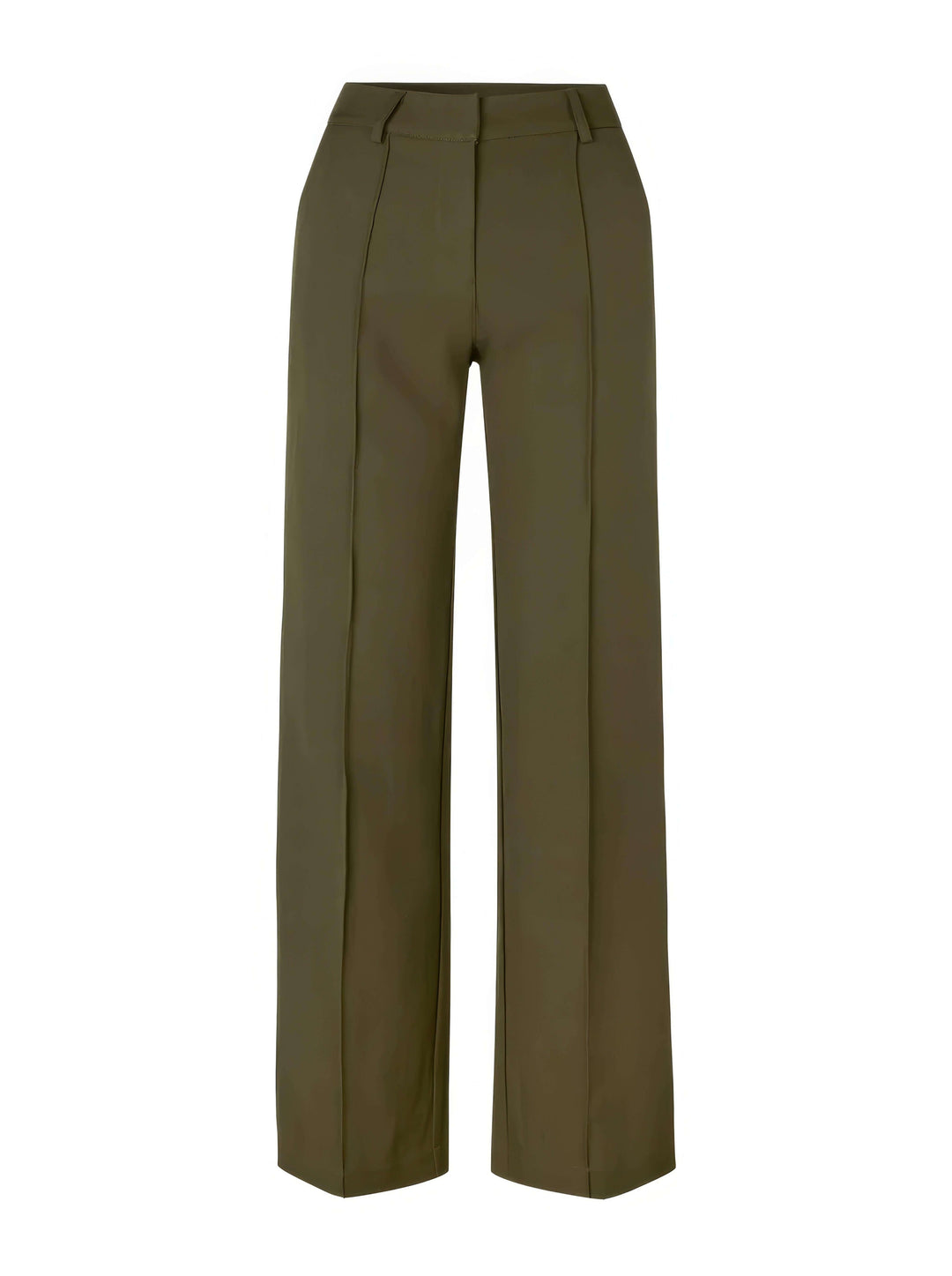 Modern women's high-waisted pants, elegant straight leg, perfect for sophisticated office fashion.