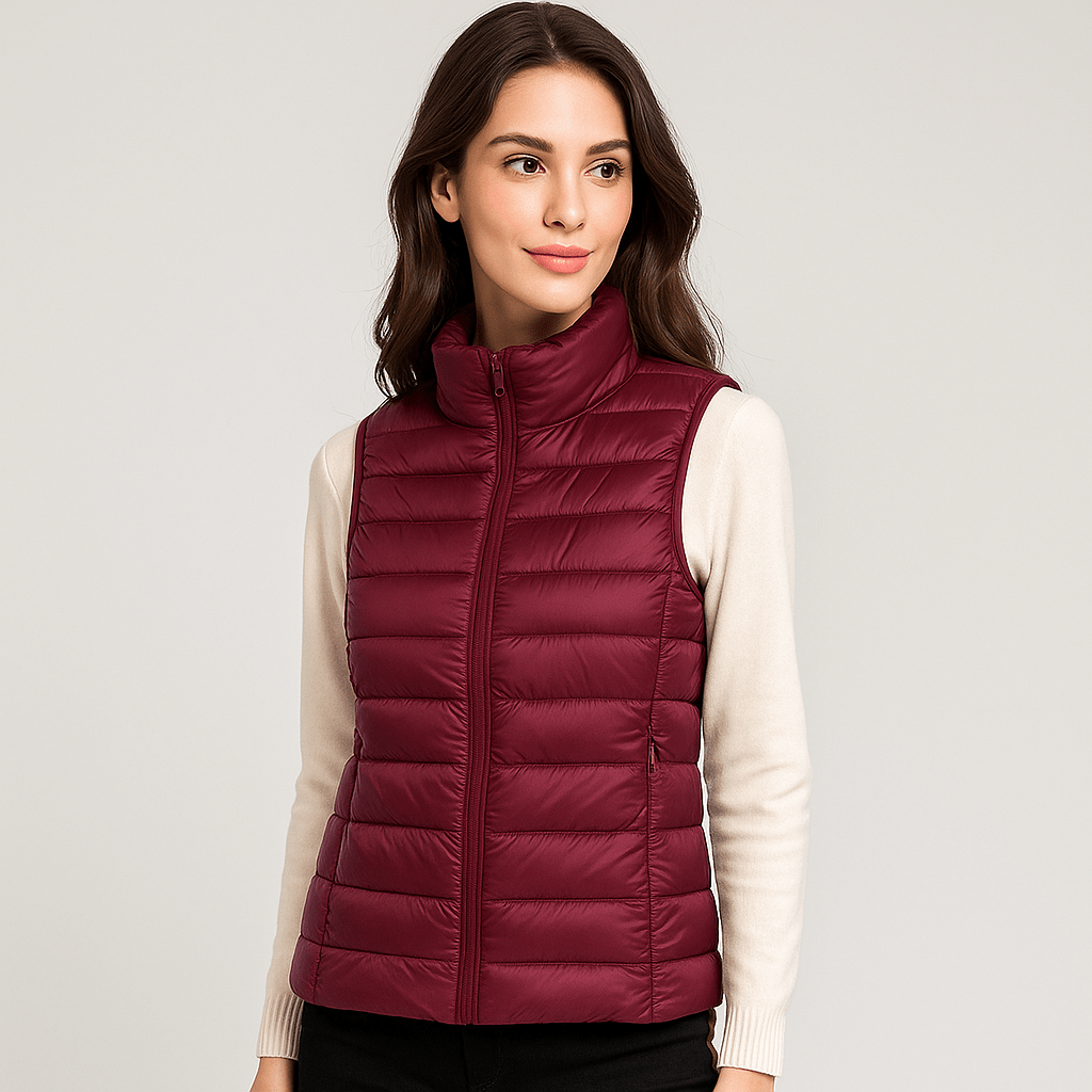 Microlight technology women's bodywarmer, warm and lightweight, great for versatile outerwear.