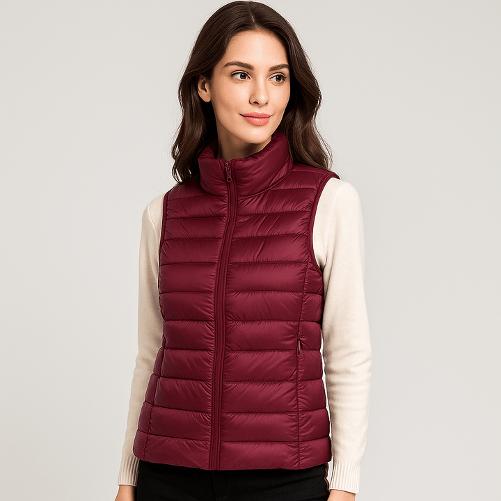 Microlight technology women's bodywarmer, warm and lightweight, great for versatile outerwear.