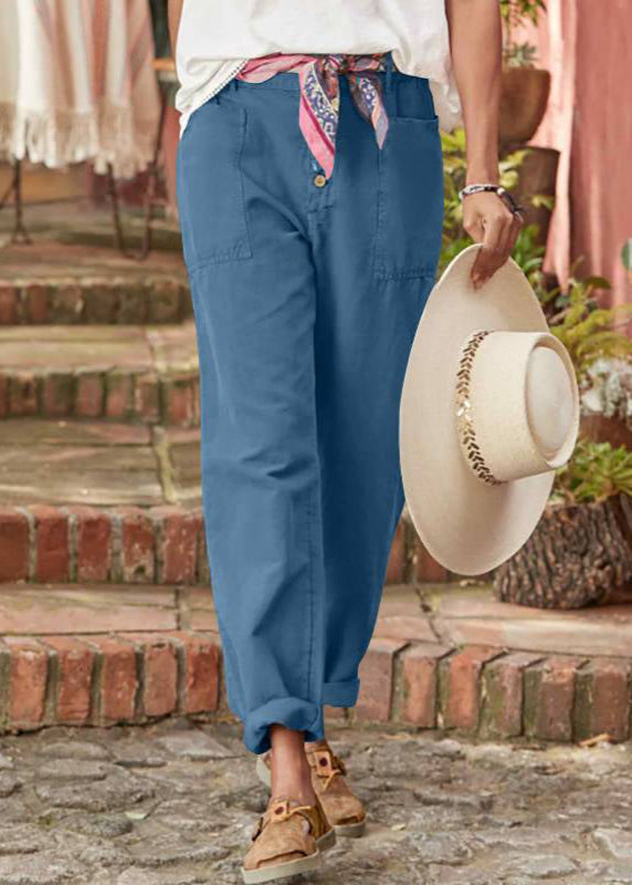 Elegant women's comfortwear trousers with a wide-leg and relaxed fit, perfect for a sophisticated casual look.