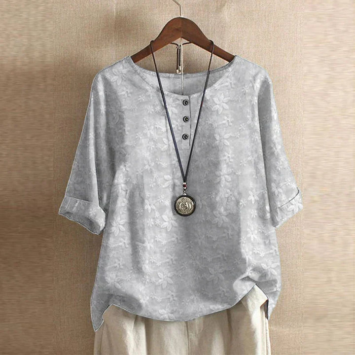 Elegant women's classic fashion blouse, a refined retro-inspired top with long sleeves.
