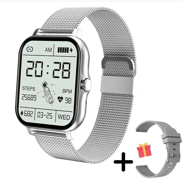 Women's activity tracker smartwatch, a stylish health monitor for daily steps, calories, and workouts.