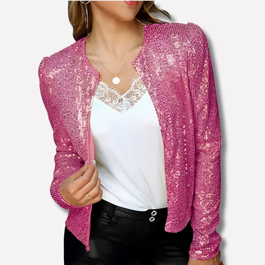 Elegant women's tailored jacket, ideal for professional office wear, smart casual outings, or evening events.