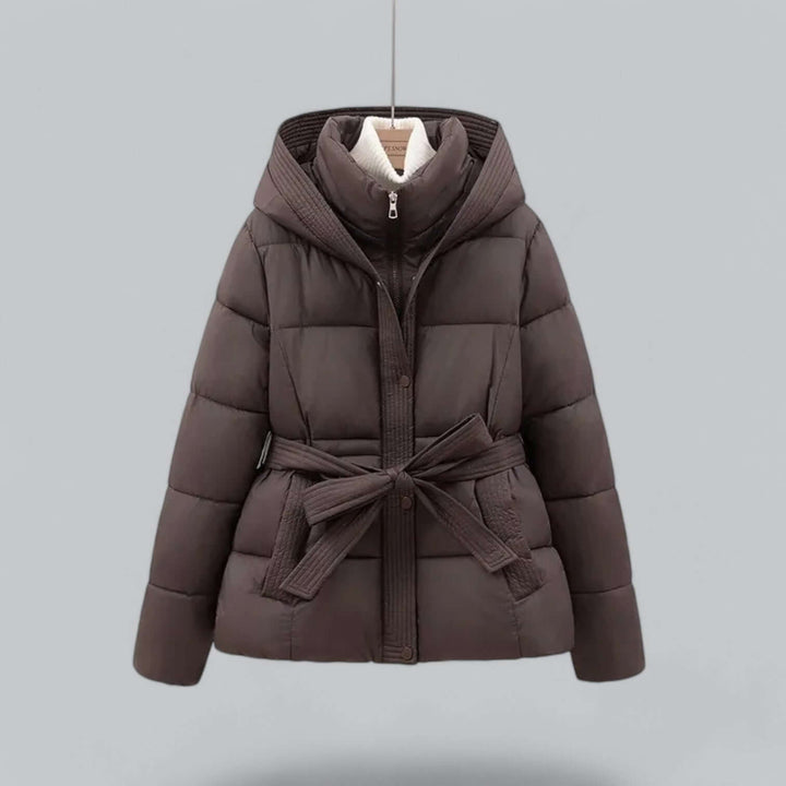 Waterproof & windproof women's winter parka coat. Warm, belted outerwear for ultimate cold weather protection.