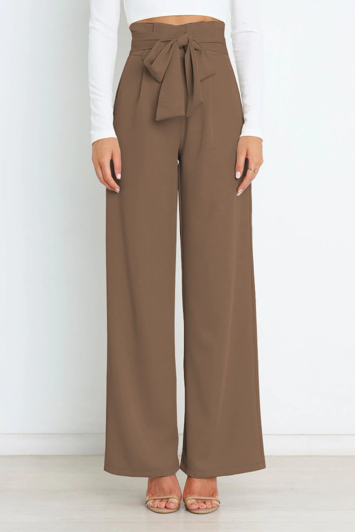 Elegant women's high waist wide leg work pants, perfect for professional office, business casual, and women's fashion.