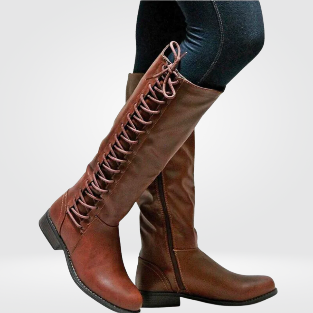 Chic women's high boots featuring a block heel, offering elegant style and comfort for any winter occasion.
