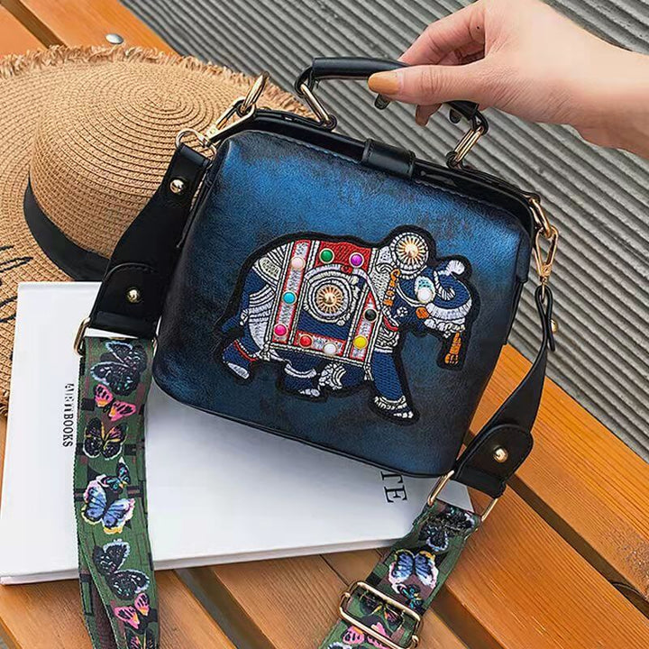 Comfortable lightweight bohemian crossbody. Women's embroidered mandala shoulder bag, casual & practical.