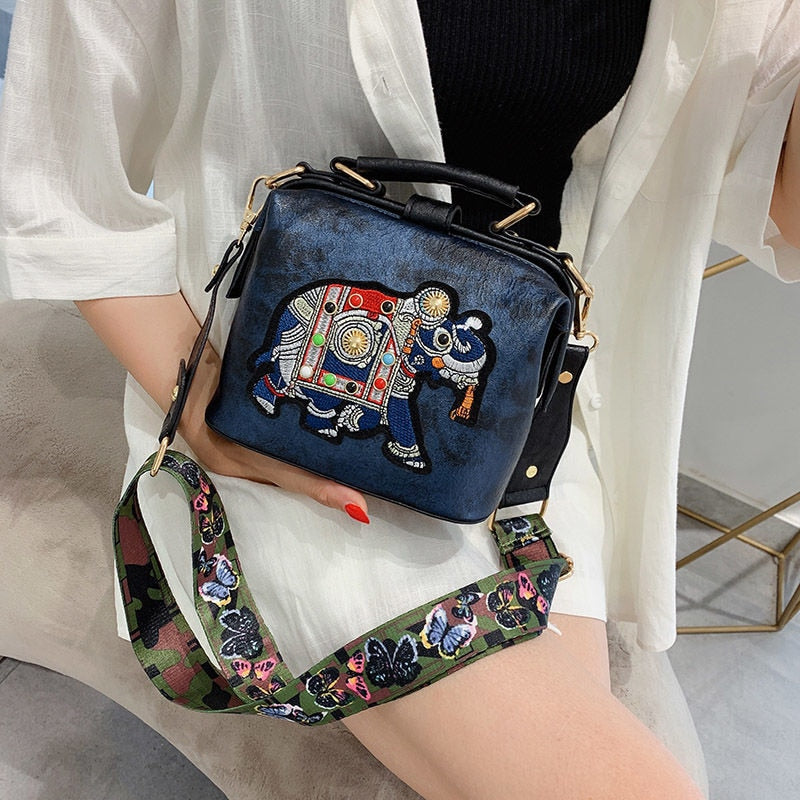 Casual women's mandala handbag. Lightweight embroidered bohemian shoulder bag, a stylish gift idea.