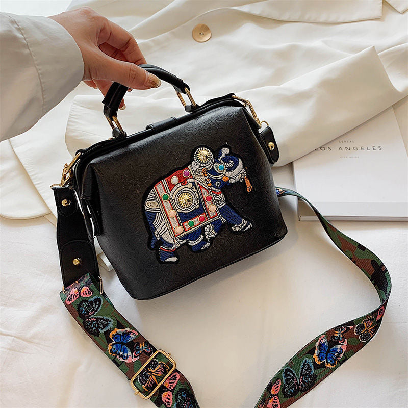 Casual everyday embroidered mandala purse. Lightweight bohemian shoulder bag for women, ideal gift.