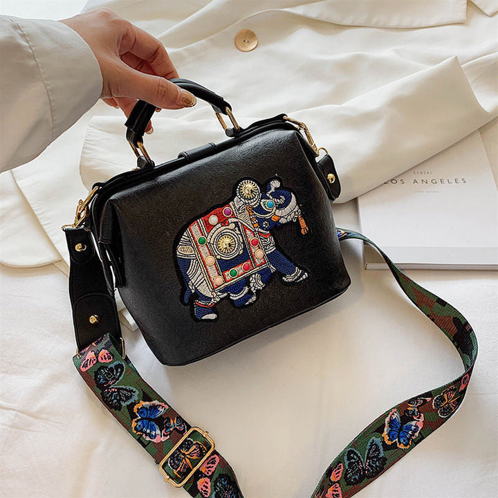 Casual everyday embroidered mandala purse. Lightweight bohemian shoulder bag for women, ideal gift.