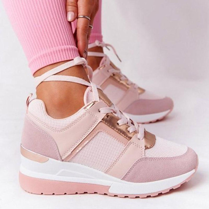 Versatile women's comfort wedge sneakers, ideal for daily activities & effortless stylish support.