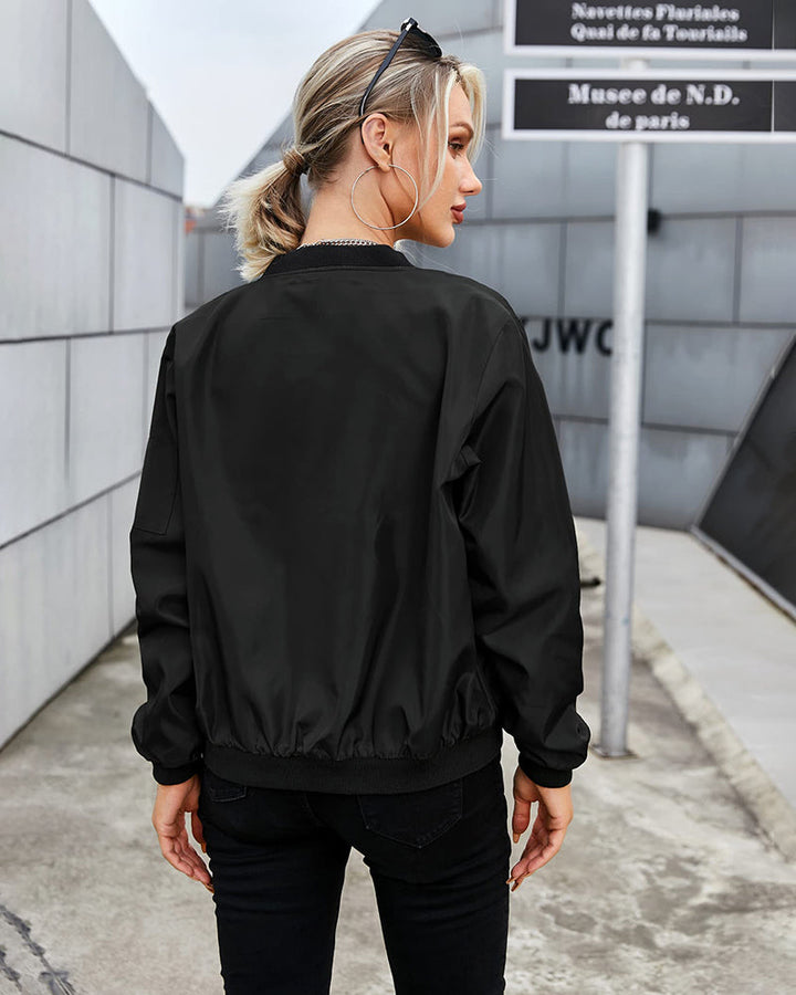 Fashionable women's Felicity bomber jacket. An elegant and versatile classic style statement.