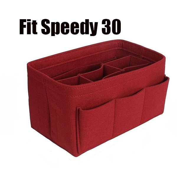 Buy 1 Get 1 FREE felt handbag organizer insert, a multi-pocket solution for women's purse organization.