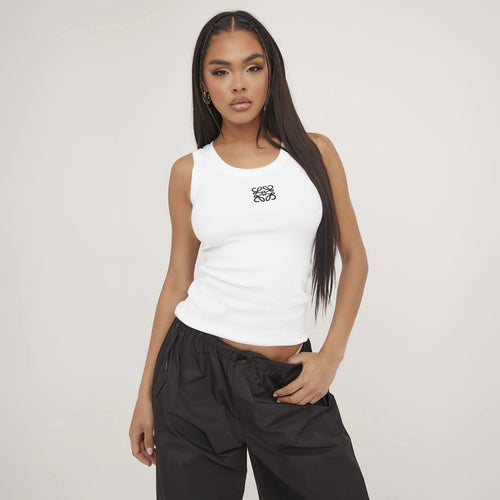 Everyday essential women's fitted racerback tank top, a basic sleeveless top for ultimate comfort.