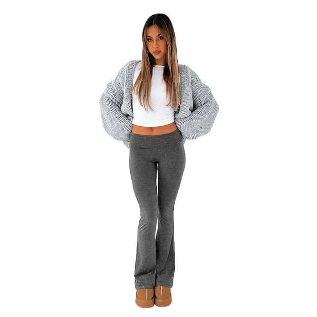Elegant women's flared bottoms, designed with stretch fabric for maximum comfort and style.