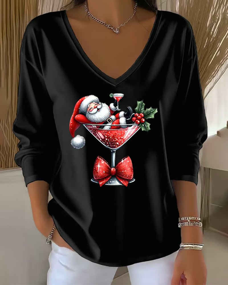 Women's flattering v-neck top for effortless style. Elegant & casual chic short sleeve blouse.