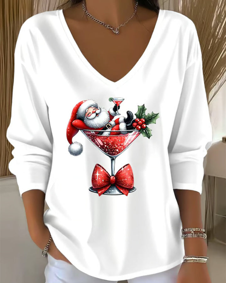 Short sleeve v-neck top for women. Flattering design, perfect for elegant or casual chic fashion.