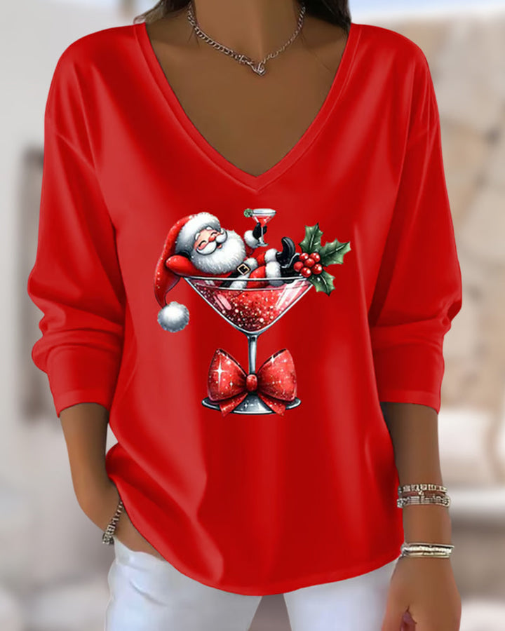 Elegant women's v-neck top. Comfortable short sleeve blouse, relaxed fit, perfect for versatile casual chic style.