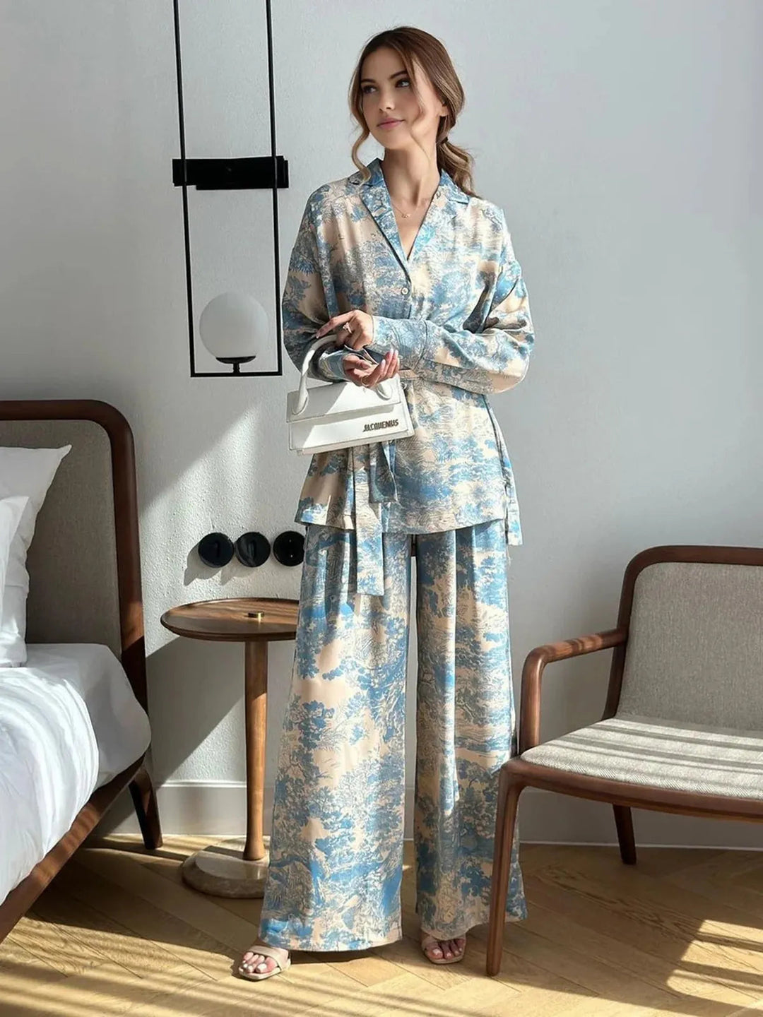 Vibrant floral print women's co-ord set, a relaxed fit summer outfit for stylish comfort.