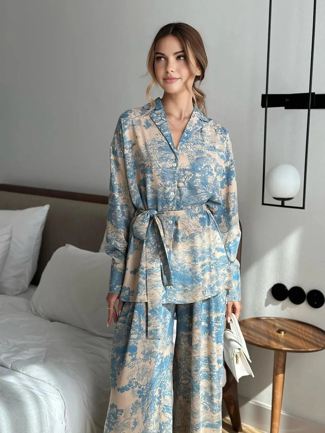 Comfortable women's floral relaxed fit co-ord set, ideal for casual wear and summer outings.